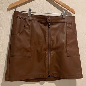 No Boundaries Faux Leather Skirt